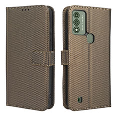 Coque Portefeuille Livre Cuir Etui Clapet BY1 pour Wiko Voix Marron