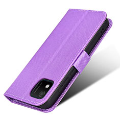 Coque Portefeuille Livre Cuir Etui Clapet BY1 pour Wiko Y52 Violet