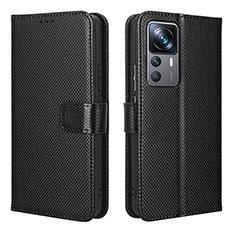 Coque Portefeuille Livre Cuir Etui Clapet BY1 pour Xiaomi Mi 12T Pro 5G Noir