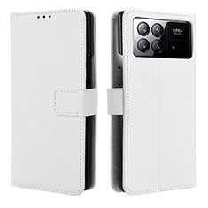 Coque Portefeuille Livre Cuir Etui Clapet BY1 pour Xiaomi Mix Fold 3 5G Blanc