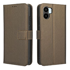 Coque Portefeuille Livre Cuir Etui Clapet BY1 pour Xiaomi Poco C51 Marron