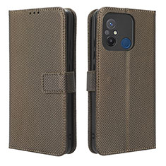 Coque Portefeuille Livre Cuir Etui Clapet BY1 pour Xiaomi Poco C55 Marron