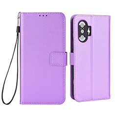 Coque Portefeuille Livre Cuir Etui Clapet BY1 pour Xiaomi Poco F3 GT 5G Violet