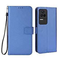 Coque Portefeuille Livre Cuir Etui Clapet BY1 pour Xiaomi Poco F4 5G Bleu