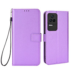 Coque Portefeuille Livre Cuir Etui Clapet BY1 pour Xiaomi Poco F4 5G Violet