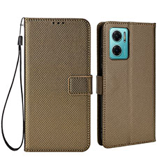 Coque Portefeuille Livre Cuir Etui Clapet BY1 pour Xiaomi Redmi 10 Prime Plus 5G Marron