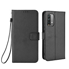 Coque Portefeuille Livre Cuir Etui Clapet BY1 pour Xiaomi Redmi 9T 4G Noir