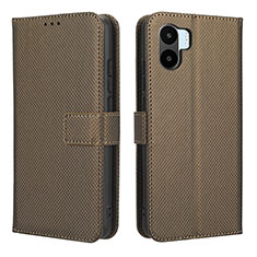 Coque Portefeuille Livre Cuir Etui Clapet BY1 pour Xiaomi Redmi A2 Marron