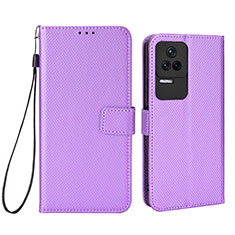 Coque Portefeuille Livre Cuir Etui Clapet BY1 pour Xiaomi Redmi K50 5G Violet