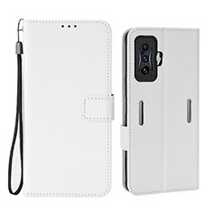 Coque Portefeuille Livre Cuir Etui Clapet BY1 pour Xiaomi Redmi K50 Gaming 5G Blanc