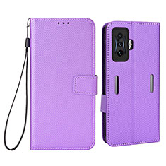 Coque Portefeuille Livre Cuir Etui Clapet BY1 pour Xiaomi Redmi K50 Gaming 5G Violet