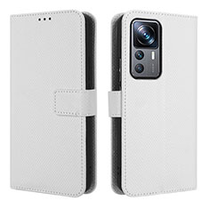 Coque Portefeuille Livre Cuir Etui Clapet BY1 pour Xiaomi Redmi K50 Ultra 5G Blanc