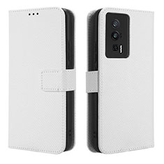 Coque Portefeuille Livre Cuir Etui Clapet BY1 pour Xiaomi Redmi K60 5G Blanc