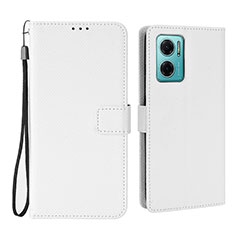 Coque Portefeuille Livre Cuir Etui Clapet BY1 pour Xiaomi Redmi Note 11E 5G Blanc