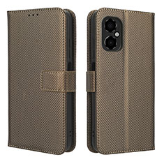 Coque Portefeuille Livre Cuir Etui Clapet BY1 pour Xiaomi Redmi Note 11R 5G Marron