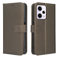 Coque Portefeuille Livre Cuir Etui Clapet BY1 pour Xiaomi Redmi Note 12 Explorer Marron