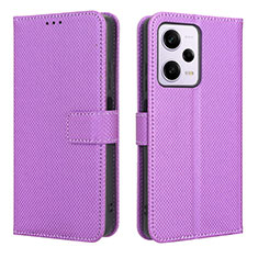 Coque Portefeuille Livre Cuir Etui Clapet BY1 pour Xiaomi Redmi Note 12 Explorer Violet