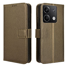 Coque Portefeuille Livre Cuir Etui Clapet BY1 pour Xiaomi Redmi Note 13 5G Marron