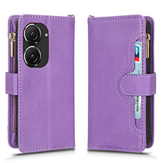 Coque Portefeuille Livre Cuir Etui Clapet BY2 pour Asus ZenFone 10 Violet