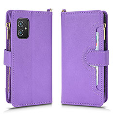 Coque Portefeuille Livre Cuir Etui Clapet BY2 pour Asus ZenFone 8 Mini Violet