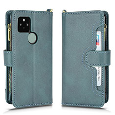 Coque Portefeuille Livre Cuir Etui Clapet BY2 pour Google Pixel 5 Vert