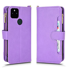 Coque Portefeuille Livre Cuir Etui Clapet BY2 pour Google Pixel 5a 5G Violet