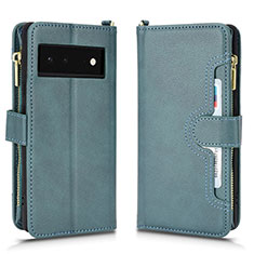 Coque Portefeuille Livre Cuir Etui Clapet BY2 pour Google Pixel 6 5G Vert