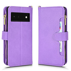 Coque Portefeuille Livre Cuir Etui Clapet BY2 pour Google Pixel 6 5G Violet