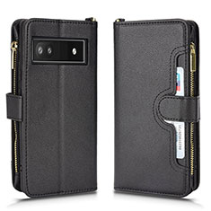 Coque Portefeuille Livre Cuir Etui Clapet BY2 pour Google Pixel 6a 5G Noir