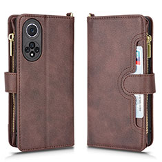 Coque Portefeuille Livre Cuir Etui Clapet BY2 pour Huawei Honor 50 5G Marron