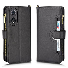 Coque Portefeuille Livre Cuir Etui Clapet BY2 pour Huawei Honor 50 5G Noir