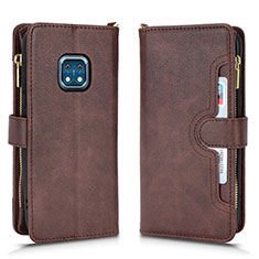 Coque Portefeuille Livre Cuir Etui Clapet BY2 pour Nokia XR20 Marron