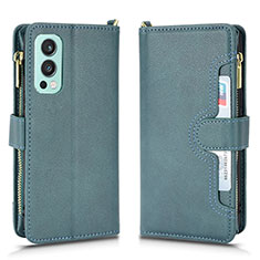 Coque Portefeuille Livre Cuir Etui Clapet BY2 pour OnePlus Nord 2 5G Vert