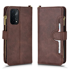 Coque Portefeuille Livre Cuir Etui Clapet BY2 pour Oppo A54 5G Marron