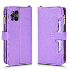 Coque Portefeuille Livre Cuir Etui Clapet BY2 pour Oppo Find X3 5G Violet