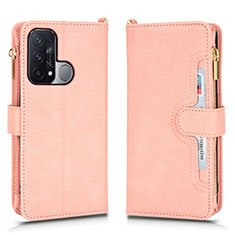 Coque Portefeuille Livre Cuir Etui Clapet BY2 pour Oppo Reno5 A Or Rose