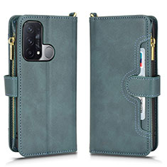 Coque Portefeuille Livre Cuir Etui Clapet BY2 pour Oppo Reno5 A Vert