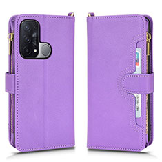 Coque Portefeuille Livre Cuir Etui Clapet BY2 pour Oppo Reno5 A Violet