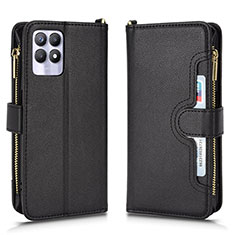 Coque Portefeuille Livre Cuir Etui Clapet BY2 pour Realme 8i Noir