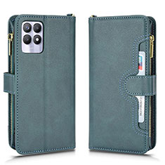 Coque Portefeuille Livre Cuir Etui Clapet BY2 pour Realme 8i Vert