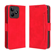 Coque Portefeuille Livre Cuir Etui Clapet BY2 pour Realme C53 India Or Rose