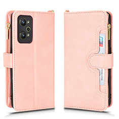 Coque Portefeuille Livre Cuir Etui Clapet BY2 pour Realme GT Neo 3T 5G Or Rose