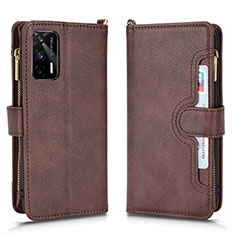 Coque Portefeuille Livre Cuir Etui Clapet BY2 pour Realme GT Neo 5G Marron