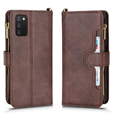 Coque Portefeuille Livre Cuir Etui Clapet BY2 pour Samsung Galaxy A02s Marron