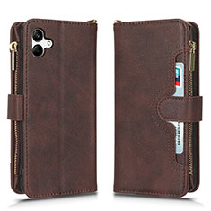 Coque Portefeuille Livre Cuir Etui Clapet BY2 pour Samsung Galaxy A05 Marron