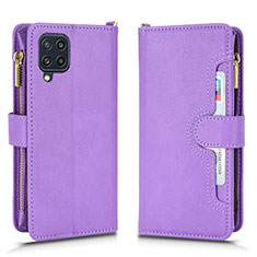 Coque Portefeuille Livre Cuir Etui Clapet BY2 pour Samsung Galaxy A22 4G Violet