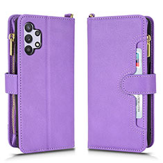 Coque Portefeuille Livre Cuir Etui Clapet BY2 pour Samsung Galaxy A32 4G Violet