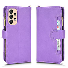 Coque Portefeuille Livre Cuir Etui Clapet BY2 pour Samsung Galaxy A33 5G Violet