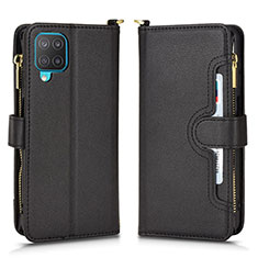 Coque Portefeuille Livre Cuir Etui Clapet BY2 pour Samsung Galaxy M12 Noir