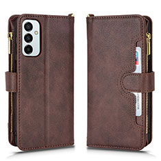 Coque Portefeuille Livre Cuir Etui Clapet BY2 pour Samsung Galaxy M23 5G Marron